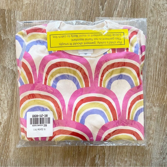 Hanna Andersson NWT Short John Pajama Set spring summer pjs rainbow girls 4 - Picture 6 of 6
